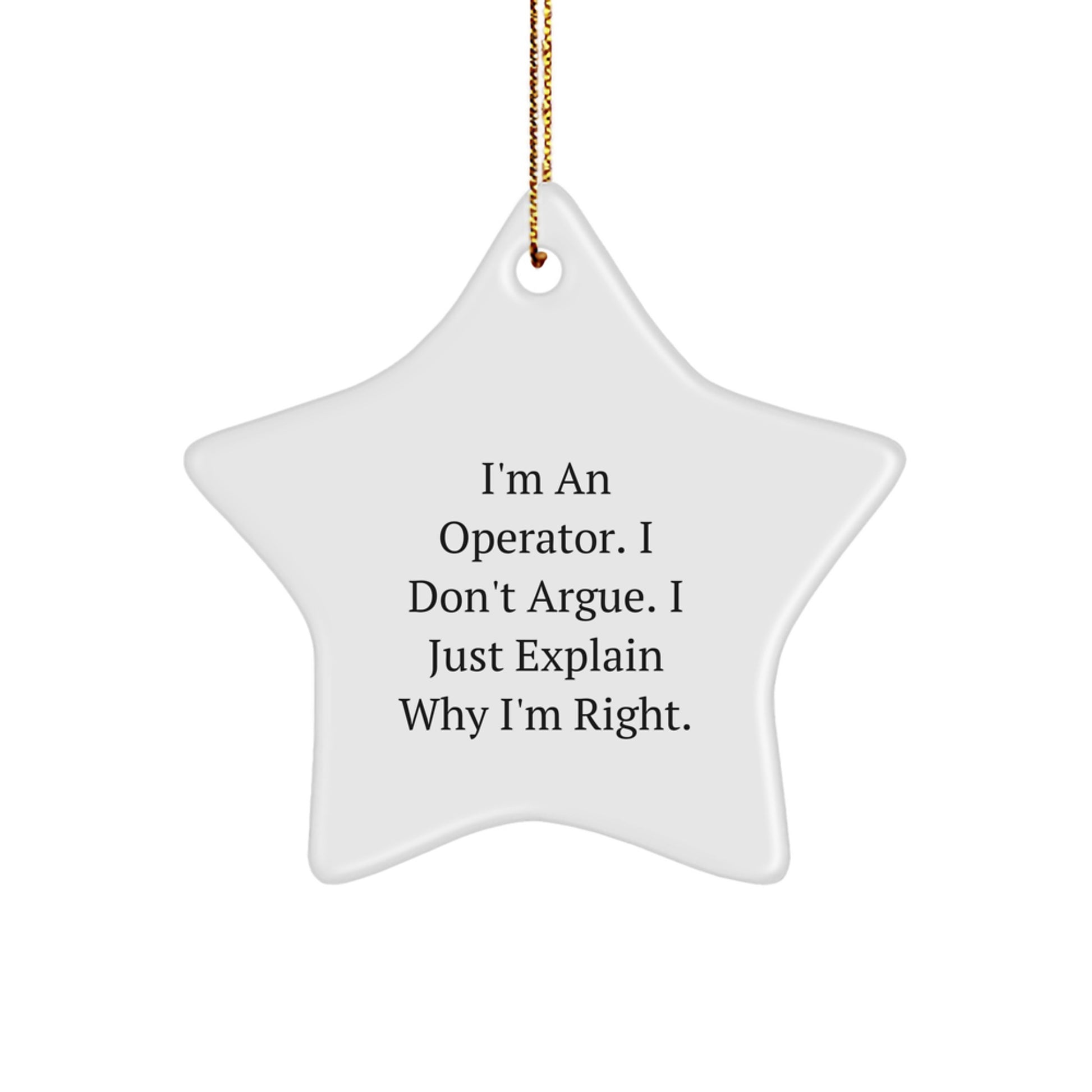 Unique Funny Operator Star Ornament Gifts from Men for Friends Coworkers - Image 1