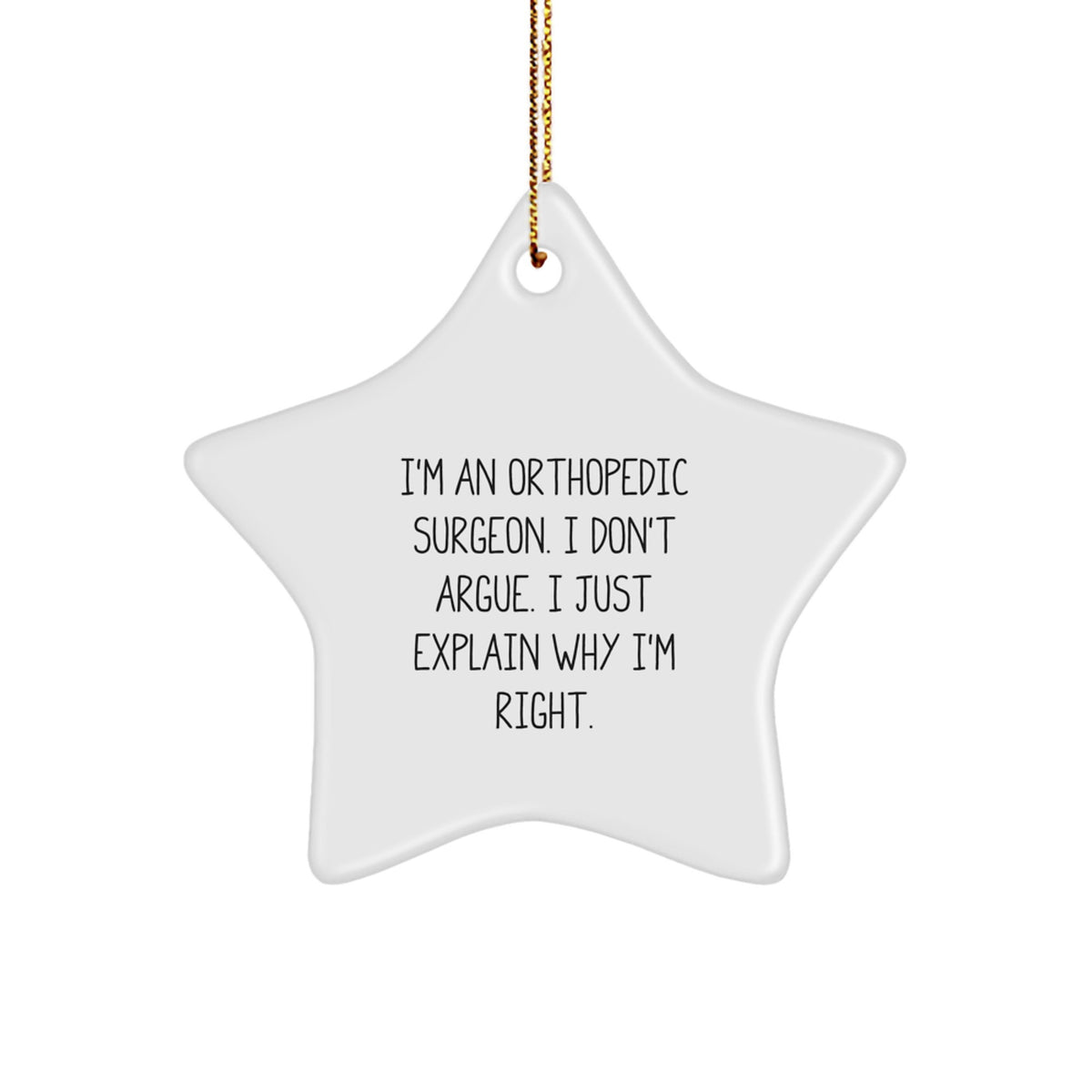 Christmas Ornament Gift for Coworkers Orthopedic Surgeon, Insightful - Image 1