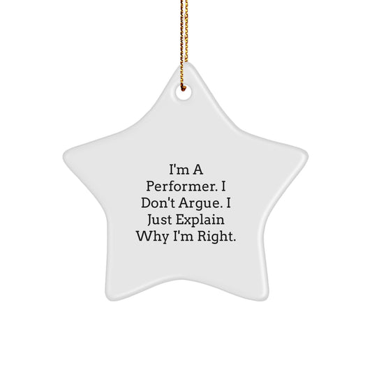 Performer Christmas Ornament Gift - Favorite Star Keepsake, 'I'm A - Image 1
