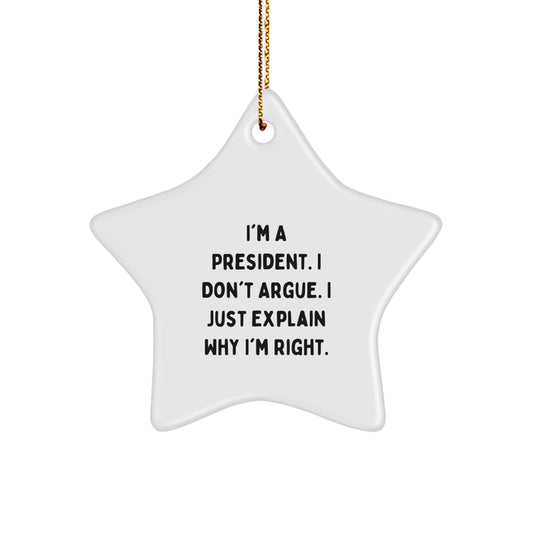 President Favorite Star Ornament for Kids Christmas Gift - Image 1