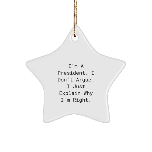 President Star Ornament Treasure for Family Christmas Holiday Gift - Image 1