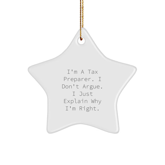 Tax Preparer Christmas Ornament Gift for Him - I'm A Tax Preparer. I - Image 1