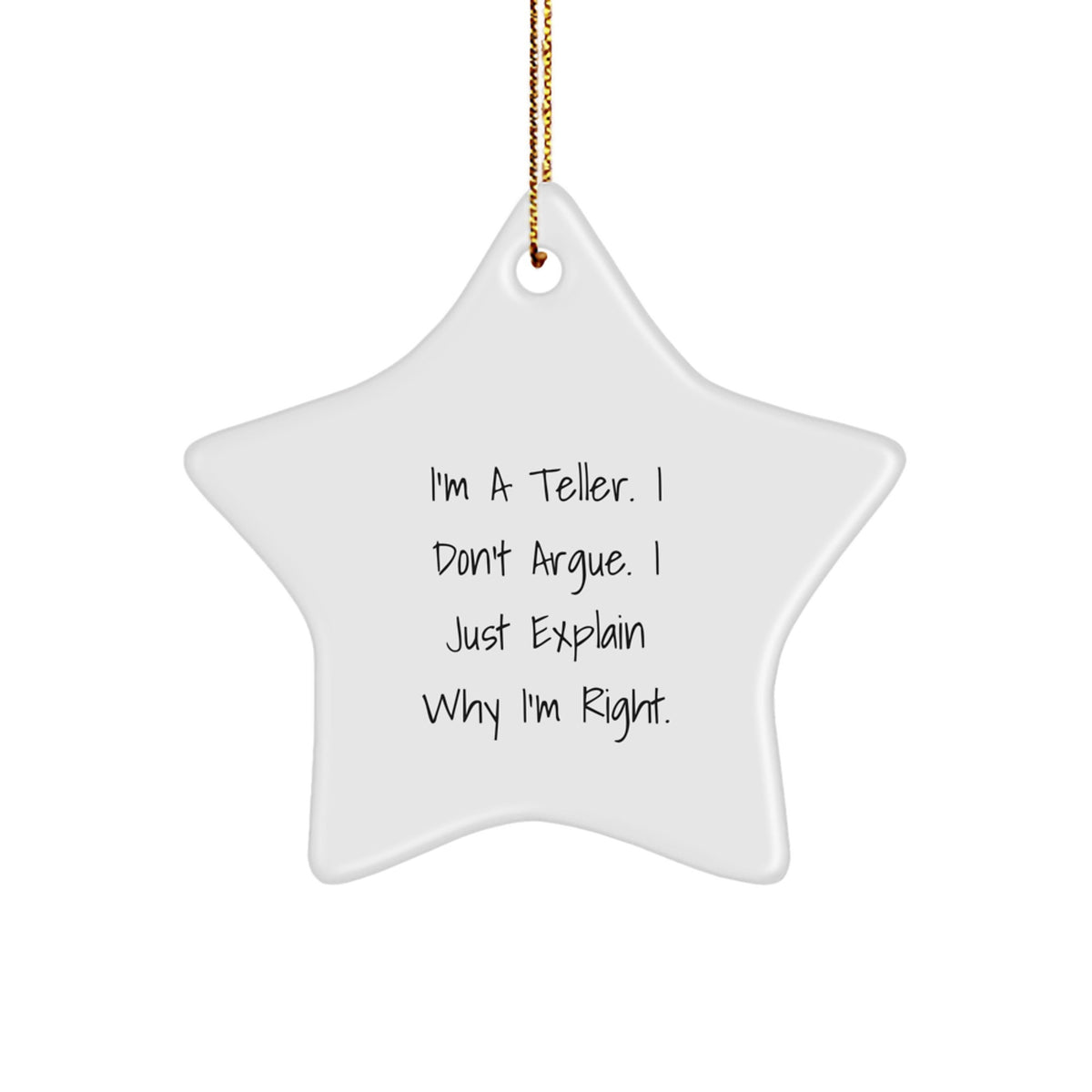 Christmas Gift for Her Teller Star Ornament Unique Bright Keepsake - Image 1