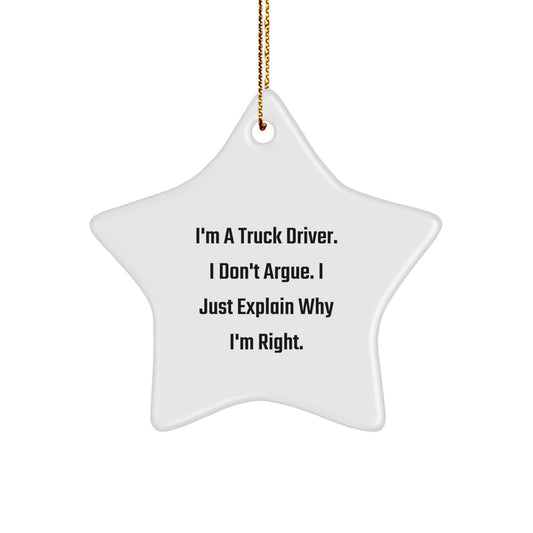 Truck Driver Keepsake Christmas Ornament for Him Gift - Image 1