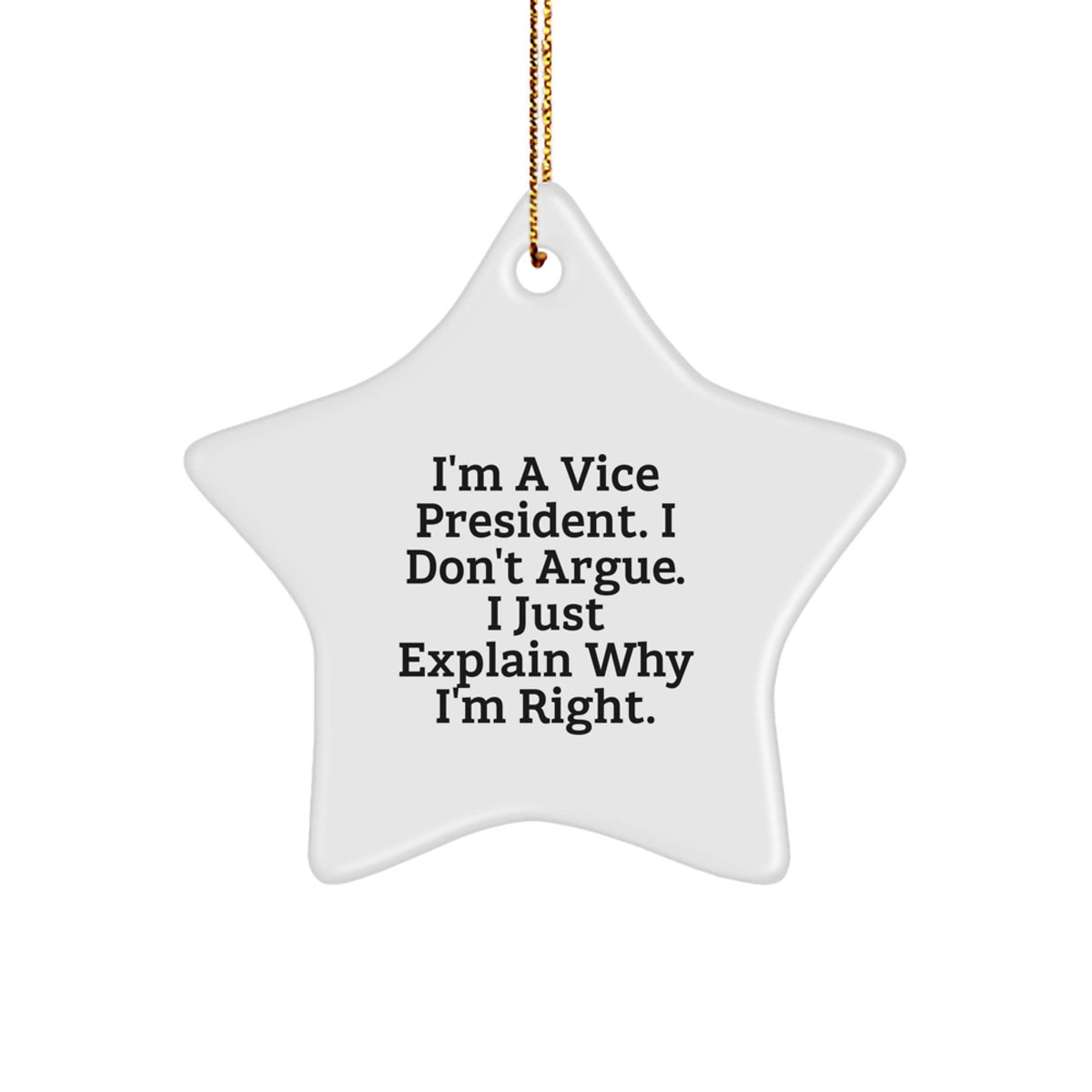 Confident Vice President Christmas Ornament Gift for Friends - Novelty - Image 1