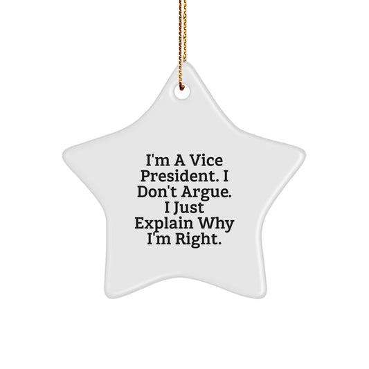 Confident Vice President Christmas Ornament Gift for Friends - Novelty - Image 1