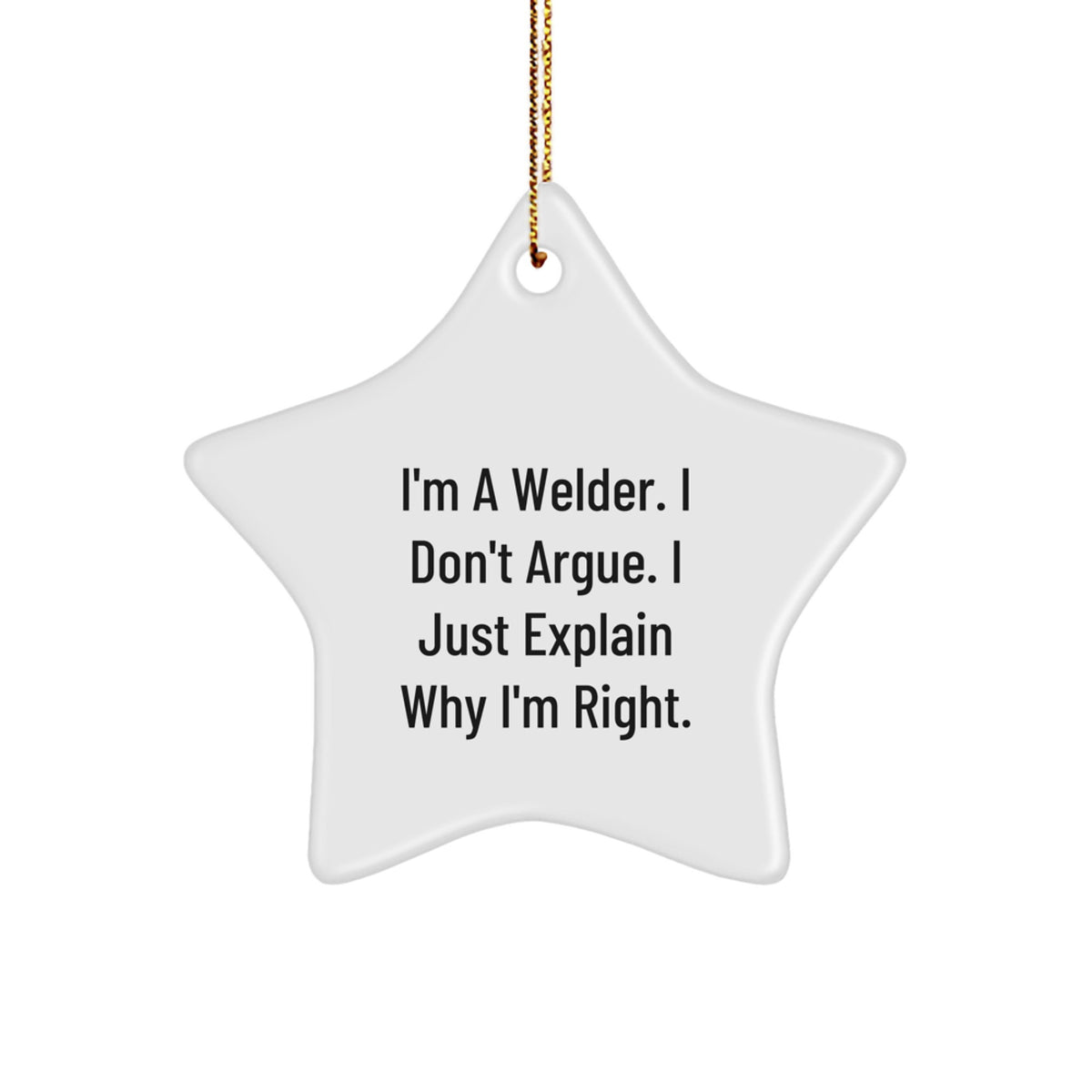 Christmas Gift for Her Welder Christmas Ornament - I'm A Welder Present - Image 1