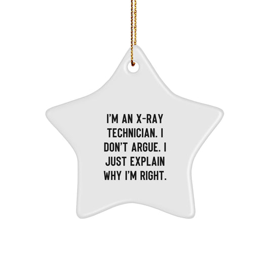 Stoic X-Ray Technician Christmas Ornament for Neighbors Essential Gift - Image 1