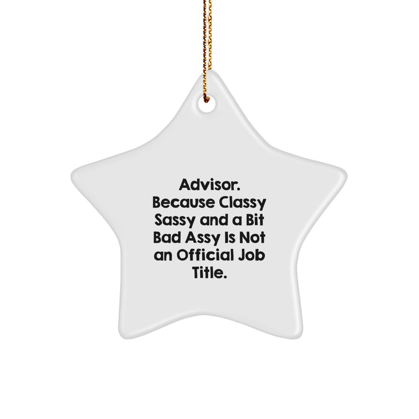 Funny Advisor Star Ornament Gifts from Friends for Christmas Unique Presents - Image 1