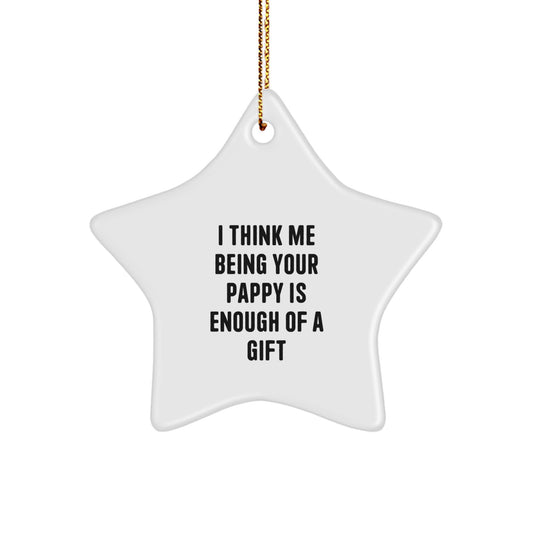 Funny Star Ornament Gifts from Men to Pappy on Christmas Unique Ideas - Image 1