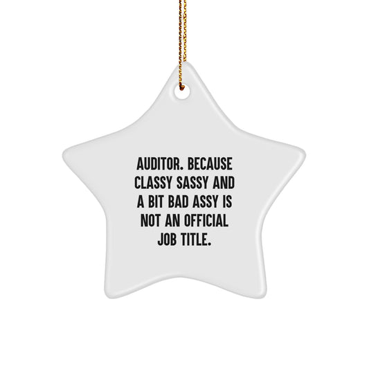 Funny Auditor Star Ornament Gifts from Friends for Men, Women, Coworkers, Family, Christmas Unique Presents - Image 1