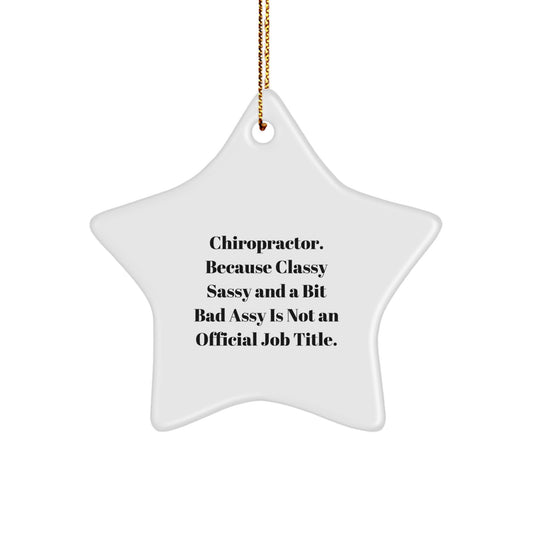 Funny Chiropractor Gifts, Unique Star Ornament, Christmas Unique Gifts from Men to Chiropractor Friends - Image 1