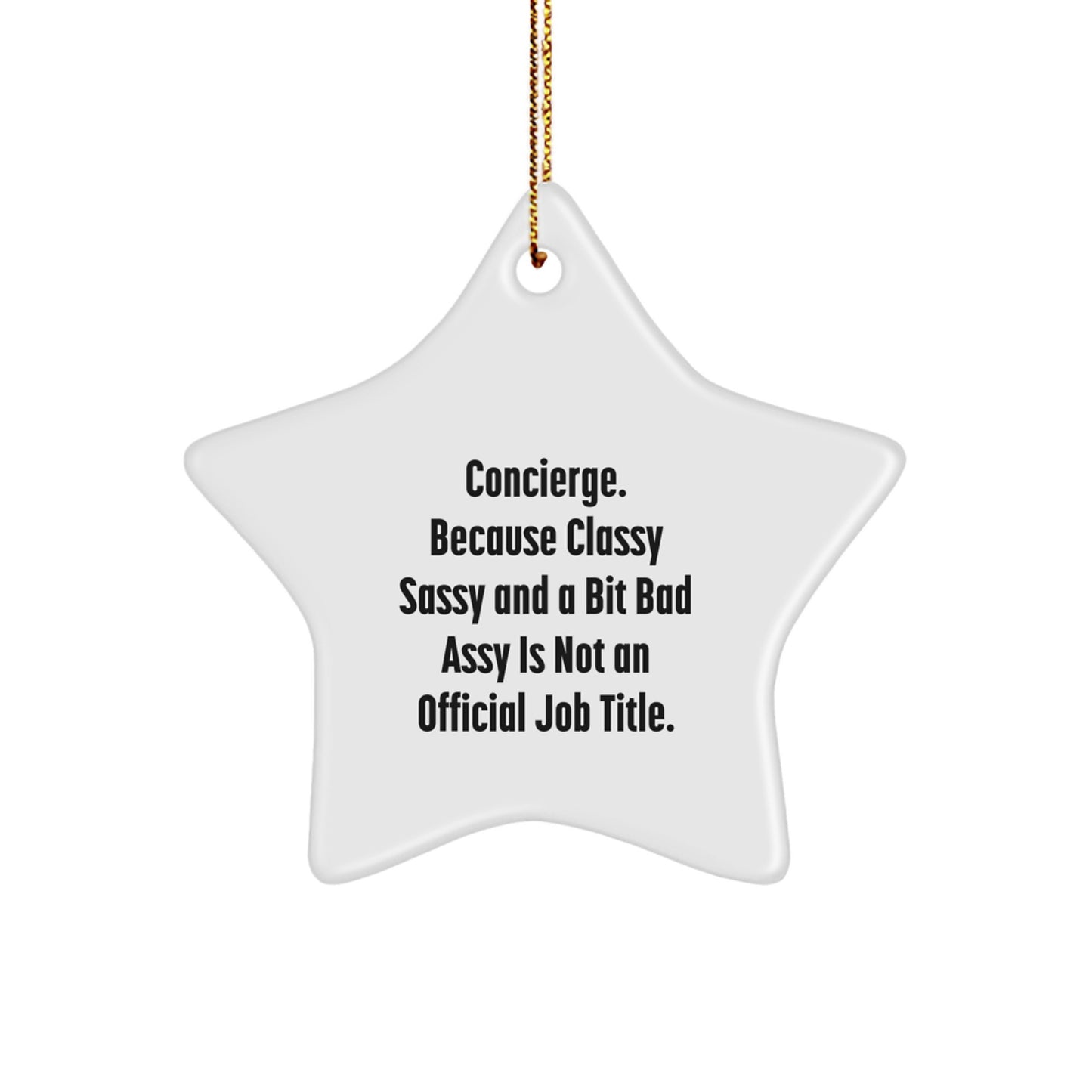 Concierge Gifts from Men, Funny Star Ornament, Unique Christmas Unique Gifts for Friends - Image 1