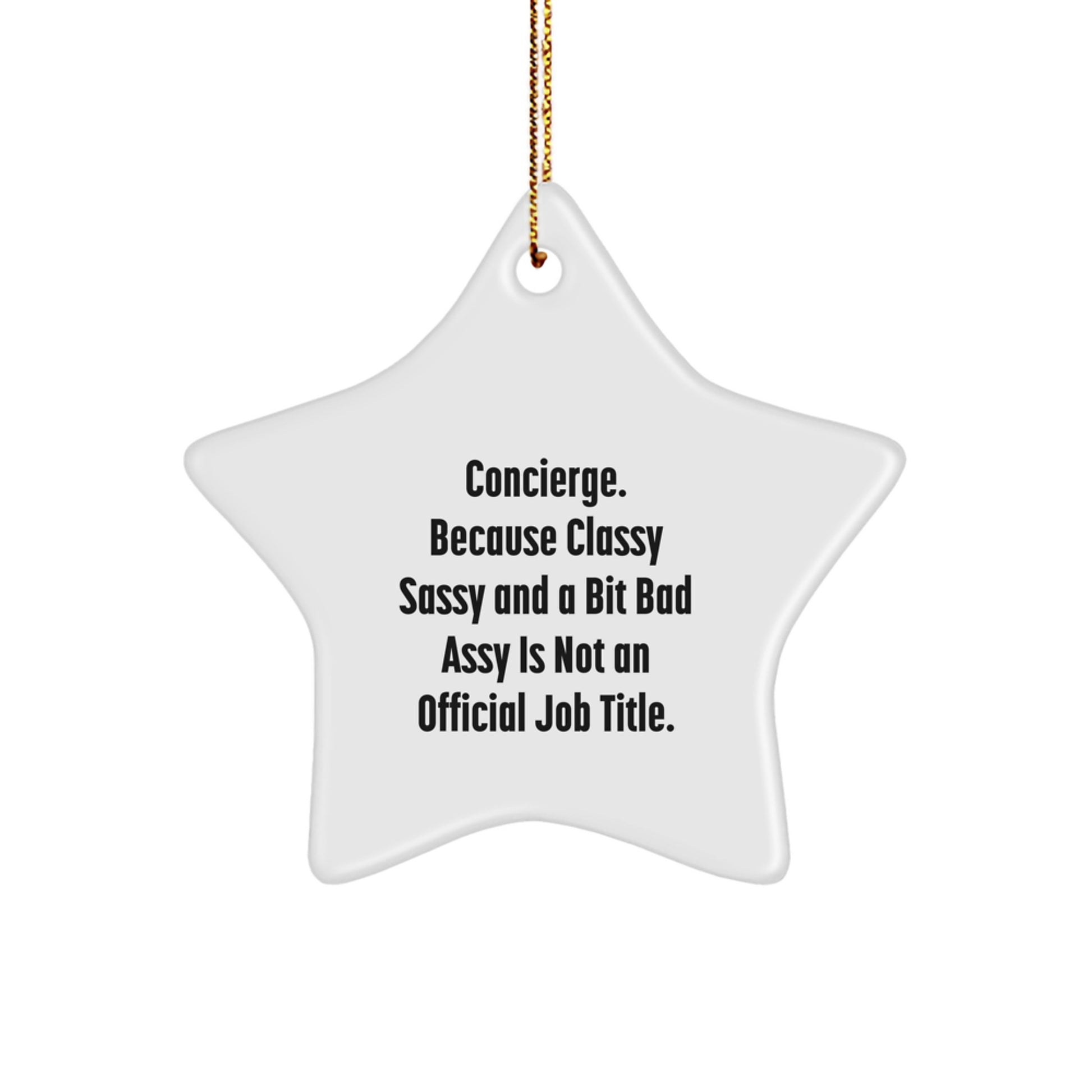 Concierge Gifts from Men, Funny Star Ornament, Unique Christmas Unique Gifts for Friends - Image 1