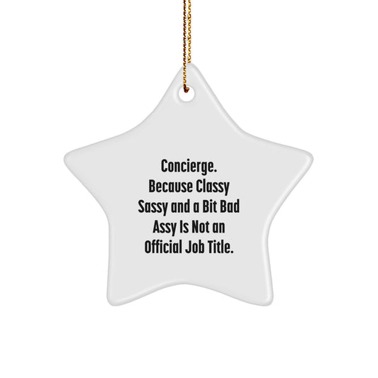 Concierge Gifts from Men, Funny Star Ornament, Unique Christmas Unique Gifts for Friends - Image 1