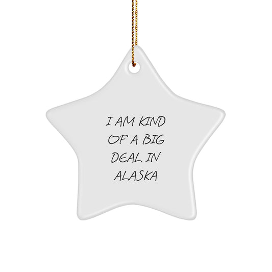 Funny Alaska Star Ornament Gifts from Men to Family on Christmas - Image 1