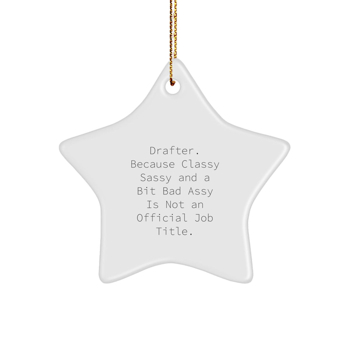 Christmas Gift for Her Drafter Star Ornament Present Brightly - Image 1