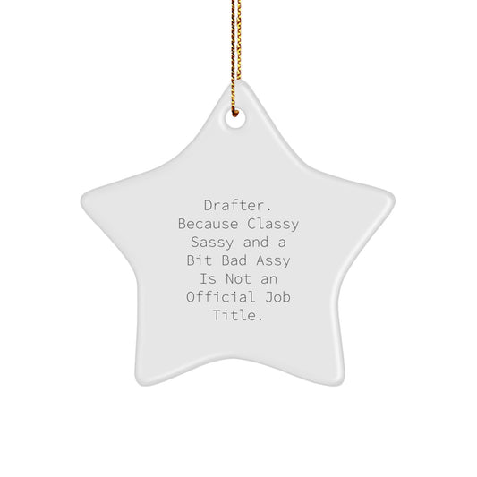 Christmas Gift for Her Drafter Star Ornament Present Brightly - Image 1