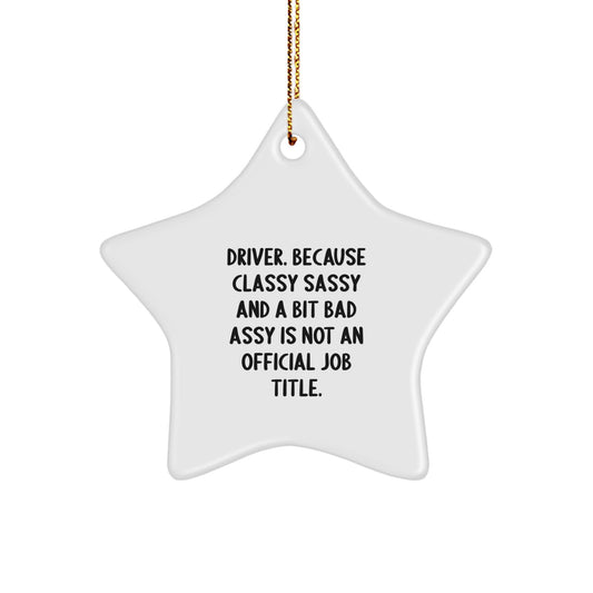Christmas Gift for Her Driver Star Ornament Present - Image 1