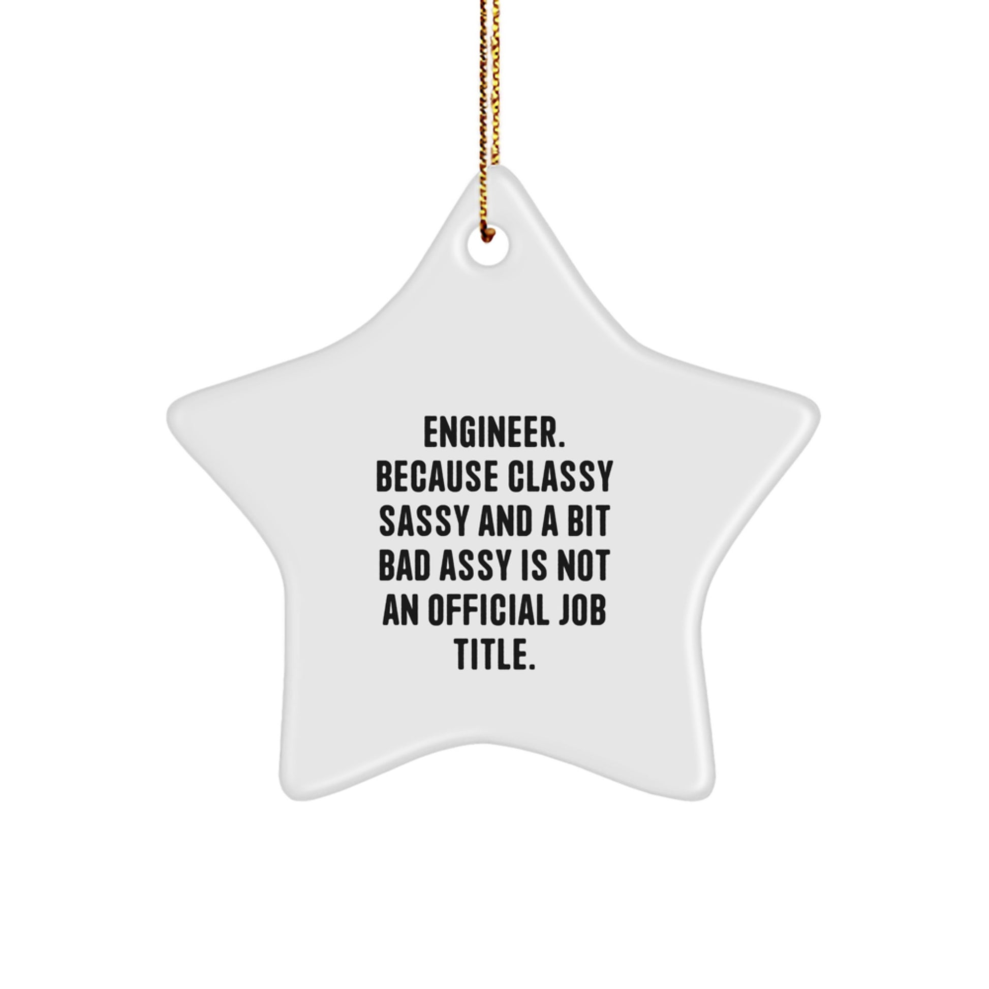 Funny Engineer Star Ornament Gifts for Him from Friends, Coworkers, Family - Christmas Unique Presents - Image 1