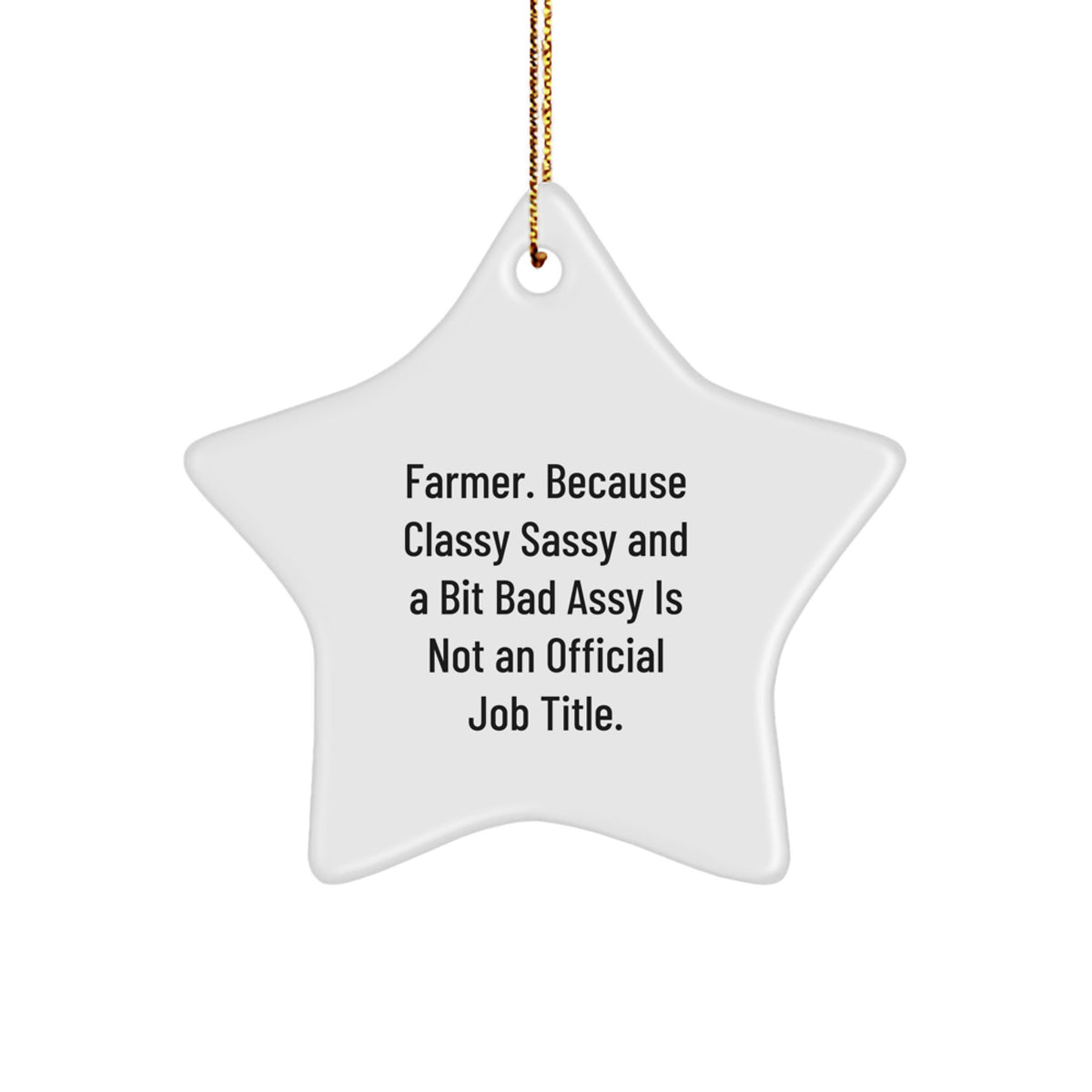 Collectible Farmer Star Ornament for Neighbors Christmas Gift - Image 1