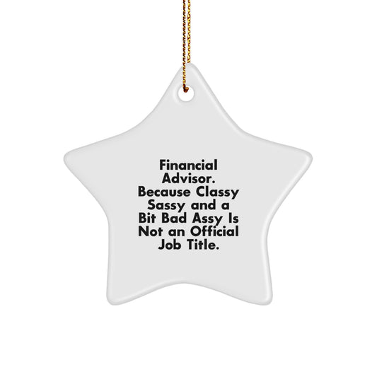 Christmas Gift for Her Financial Advisor Keepsake Ornament Present - Image 1