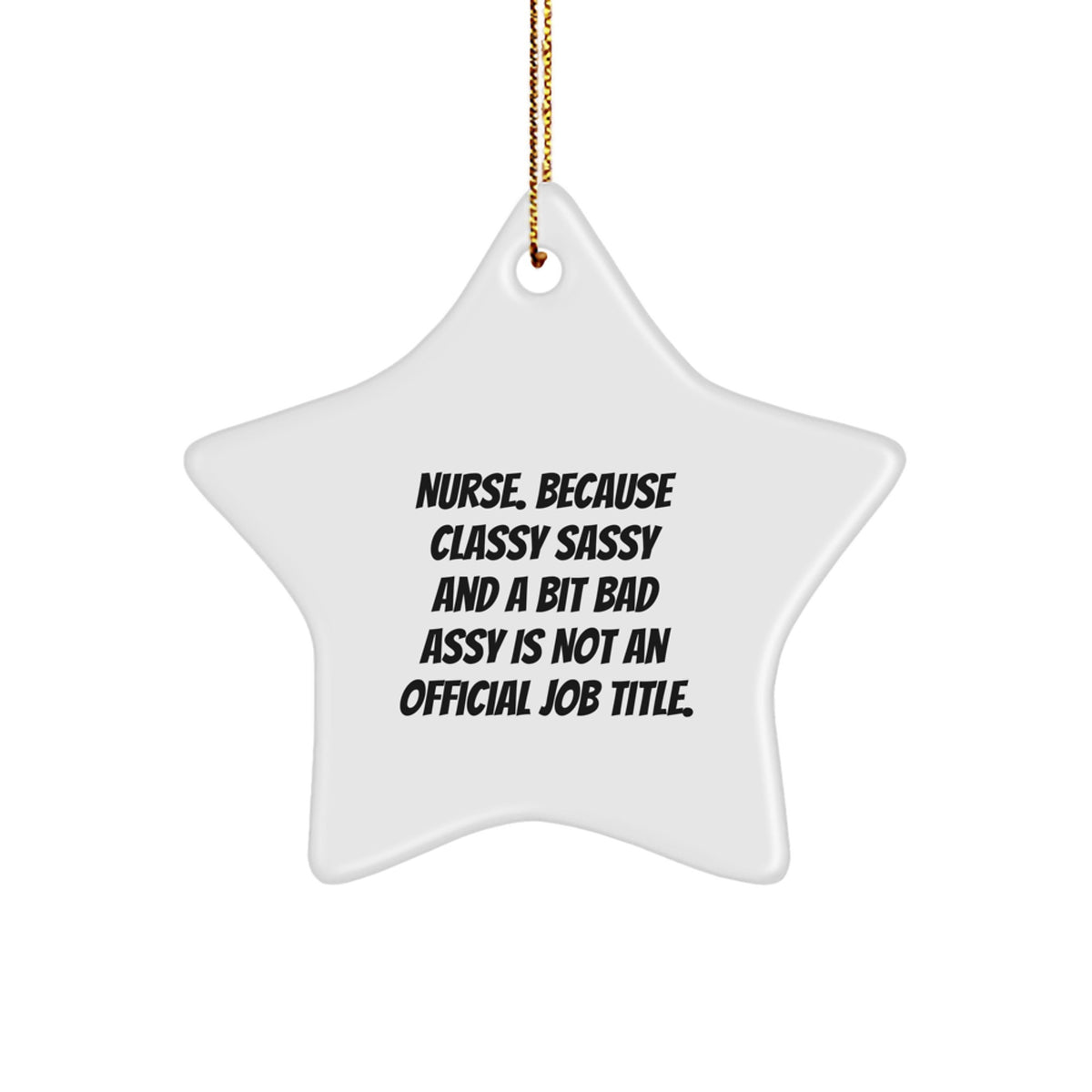 Christmas Gift for Her Nurse Keepsake Star Ornament Present - Image 1