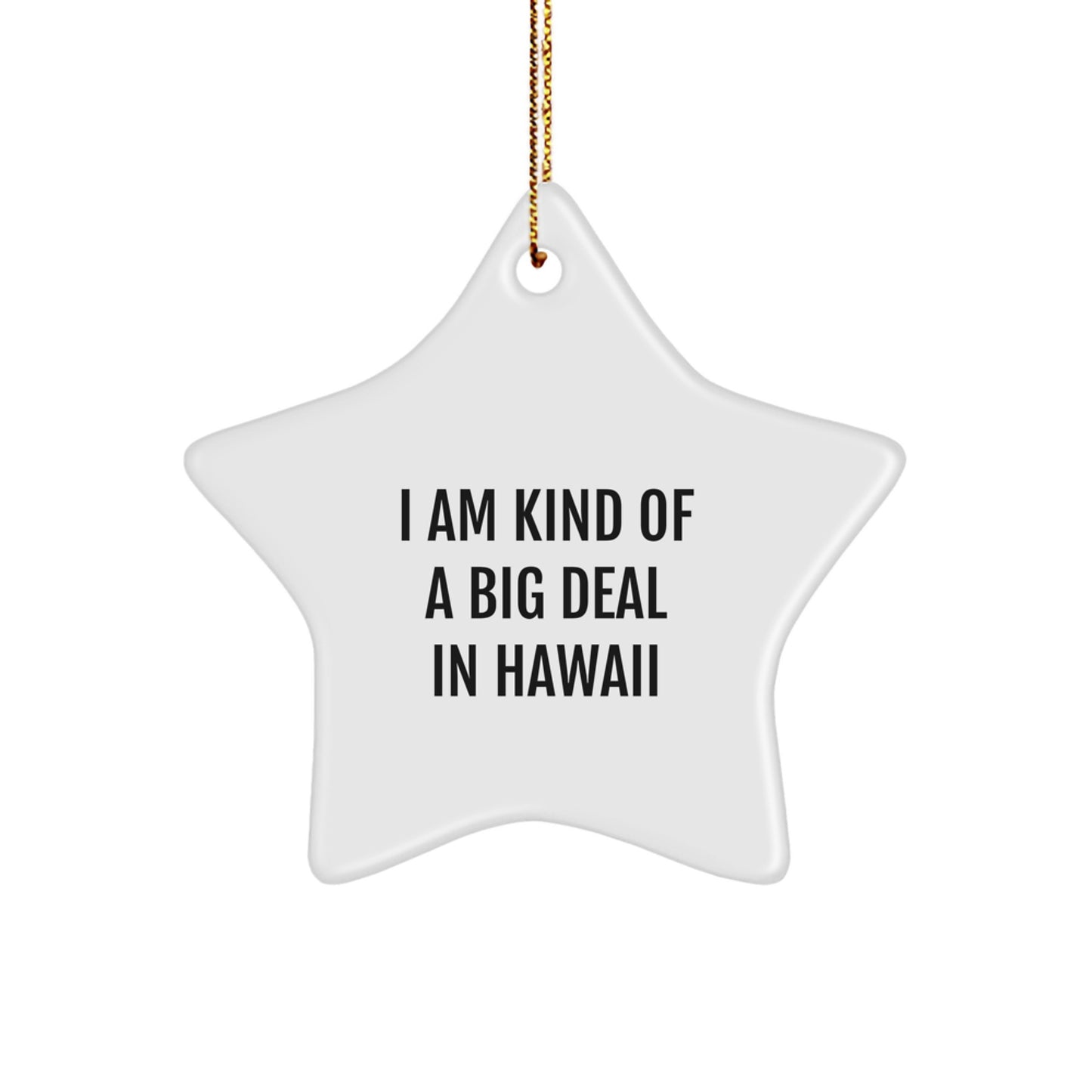 Hawaii Star Ornament - Funny Quote, Gifts from Friends to Hawaii Lover, Christmas Unique Gifts - Image 1