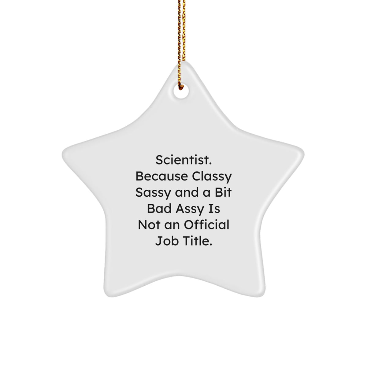 Christmas Gift Scientist Star Ornament for Family - Classy Sassy - Image 1