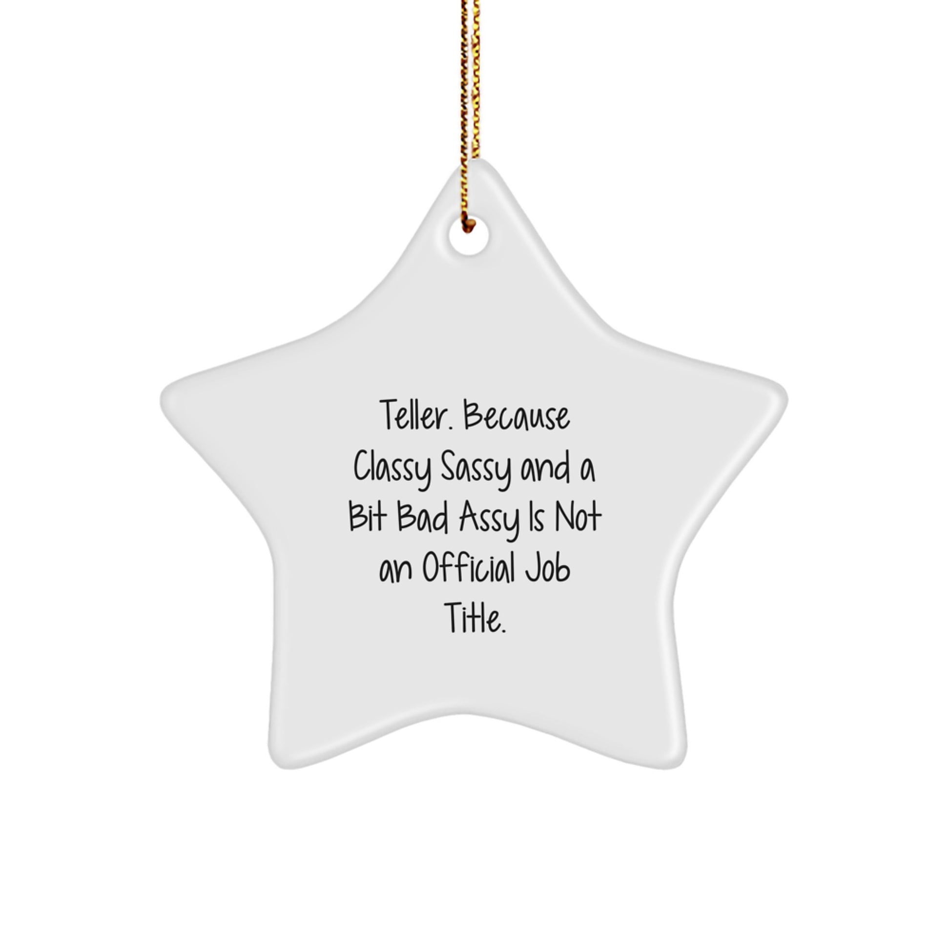 Funny Teller Star Ornament Gifts from Friends and Family for Christmas Unique Teller Decorations - Image 1
