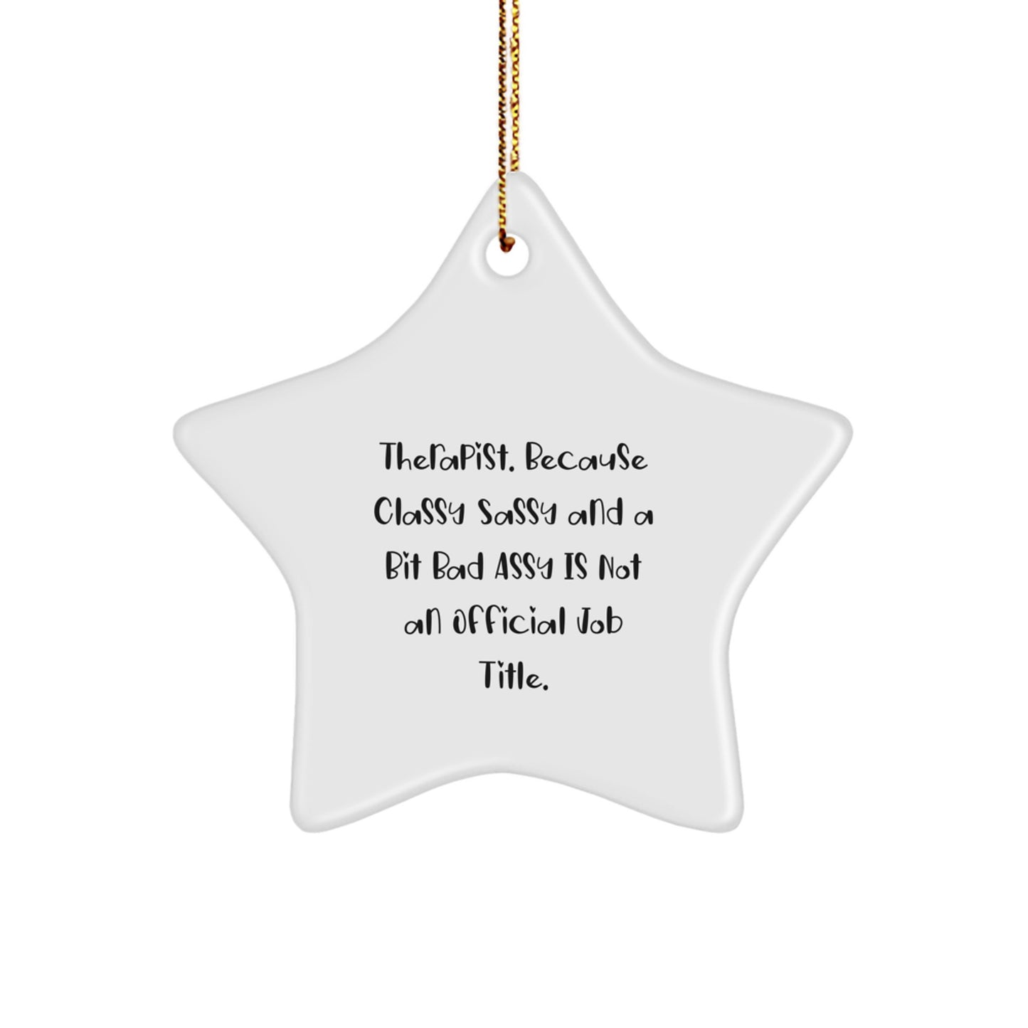 Christmas Ornament Gift for Her Present Therapist Star - Image 1