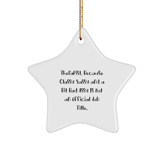 Christmas Ornament Gift for Her Present Therapist Star - Image 1