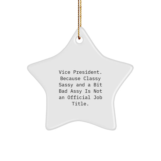 Christmas Gift Surprise for Teens Vice President Star Ornament - Image 1