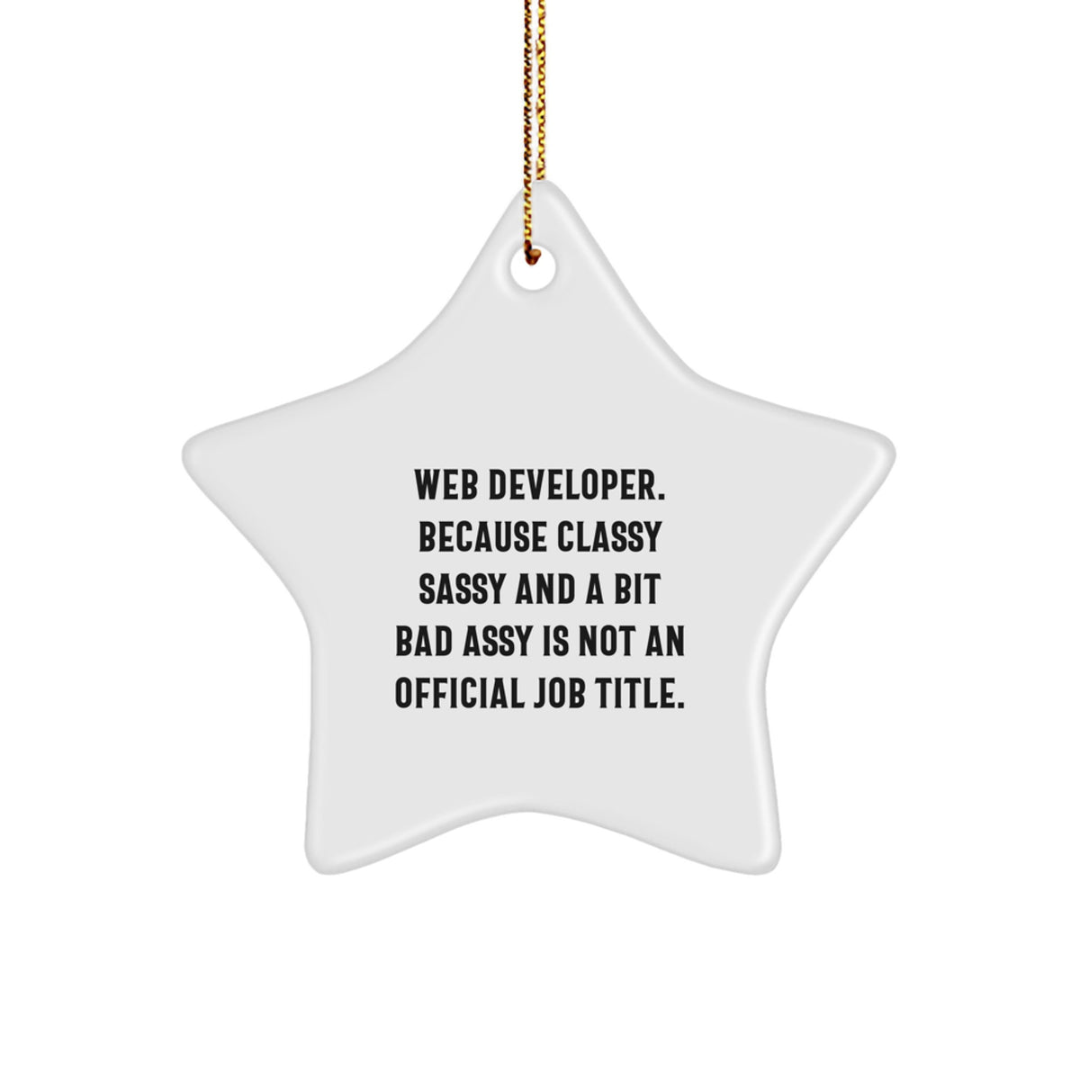 Sassy Web Developer Novelty Christmas Ornament for Friends Gift - Image 1