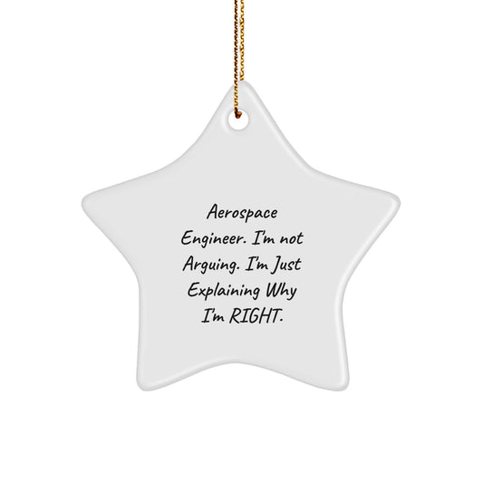 Aerospace Engineer Star Ornament Gifts from Friends for Christmas Unique Ideas Funny Quote - Image 1