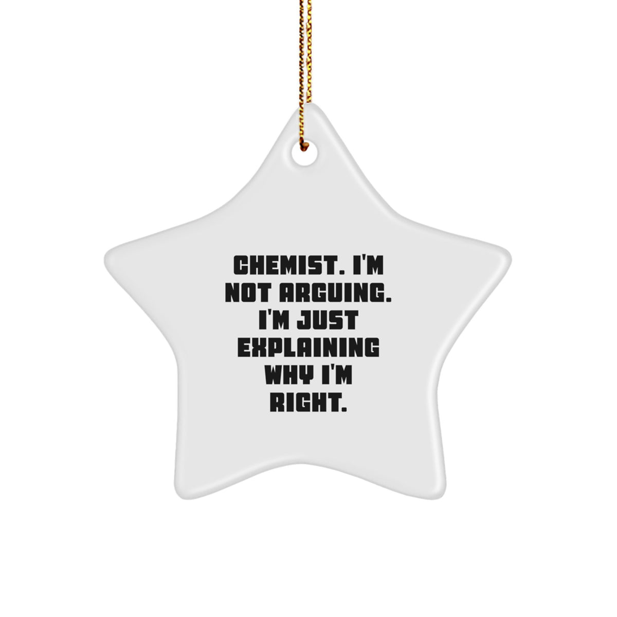 Chemist Star Ornament Keepsake for a Colleague Christmas Gift - Image 1