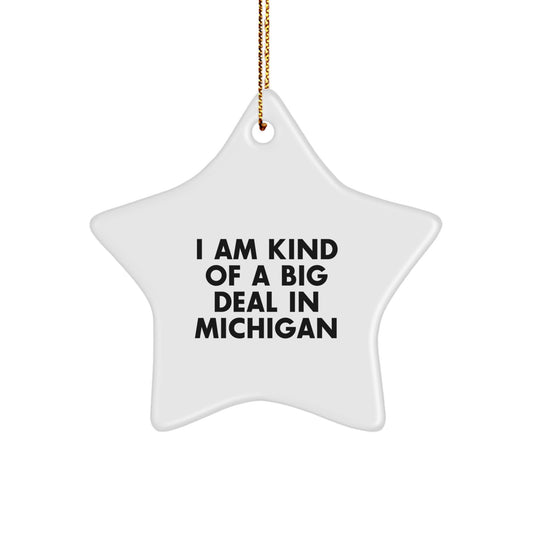 Michigan Star Ornament - Funny Quote Gifts from Friends, Family and Coworkers for Christmas Unique Gifts - Image 1