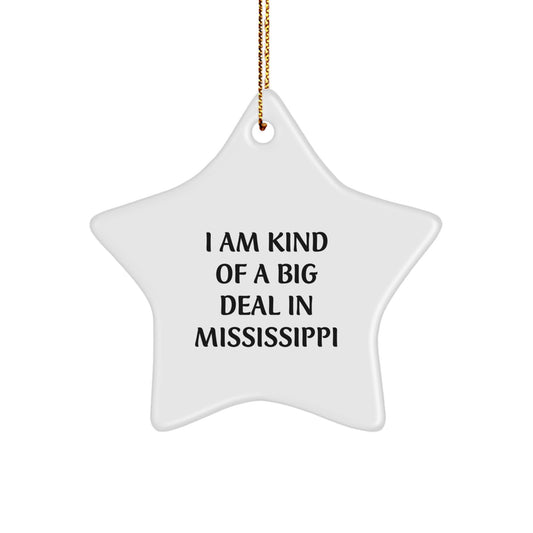 Mississippi Unique Gifts from Friends - Funny Star Ornament for Christmas Decorations, I Am Kind Of A Prime Selection In Mississippi Symbol - Gifts for Mississippi Lovers - Image 1