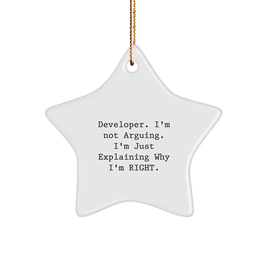 Developer Christmas Ornament Gift for Family - Treasure Explaining Why - Image 1