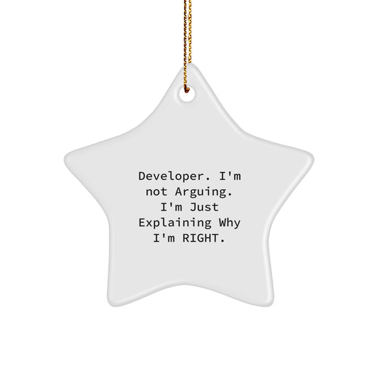 Developer Keepsake Christmas Ornament for Him Gift – Holiday Tree Decor - Image 1