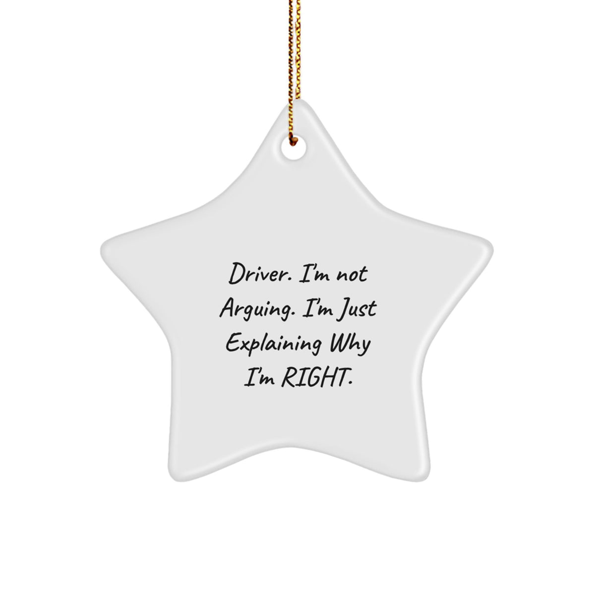 Sarcastic Driver Star Ornament Novelty Gift for Friends Christmas - Image 1