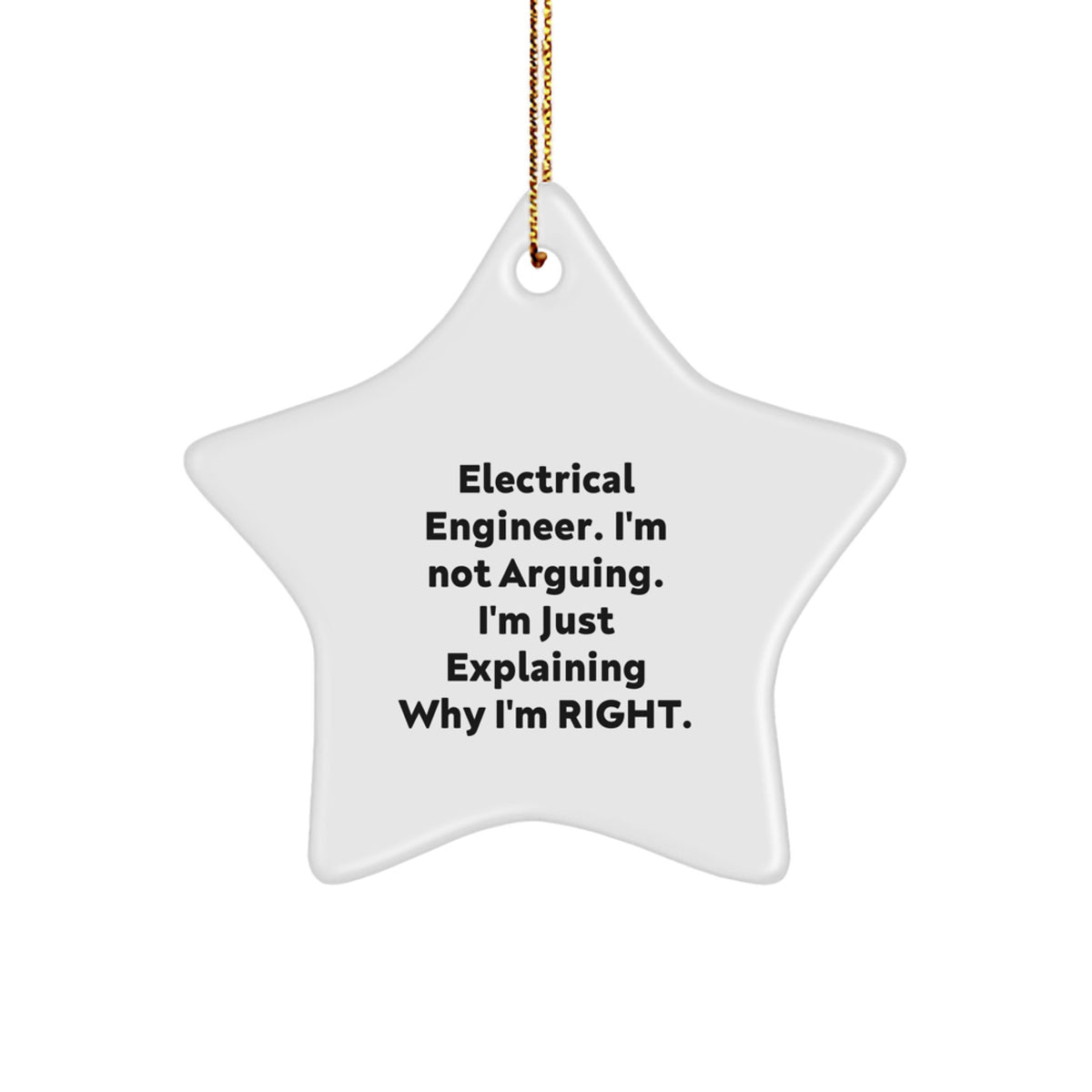 Sarcastic Electrical Engineer Christmas Ornament Gift for Friends - Image 1