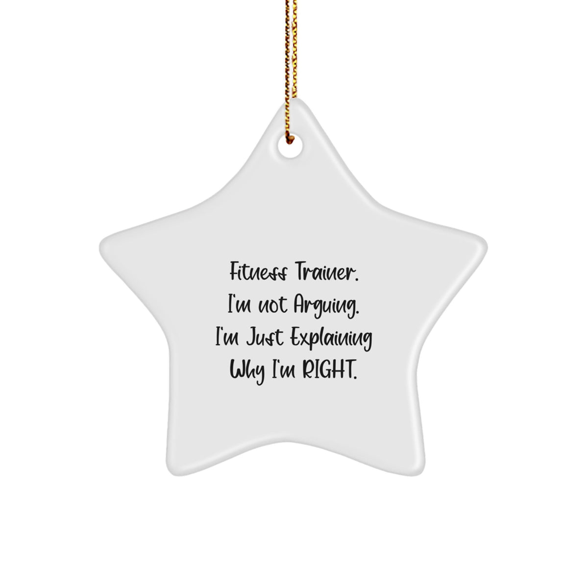 Assertive Fitness Trainer Christmas Ornament Gift for Friends - Novelty - Image 1