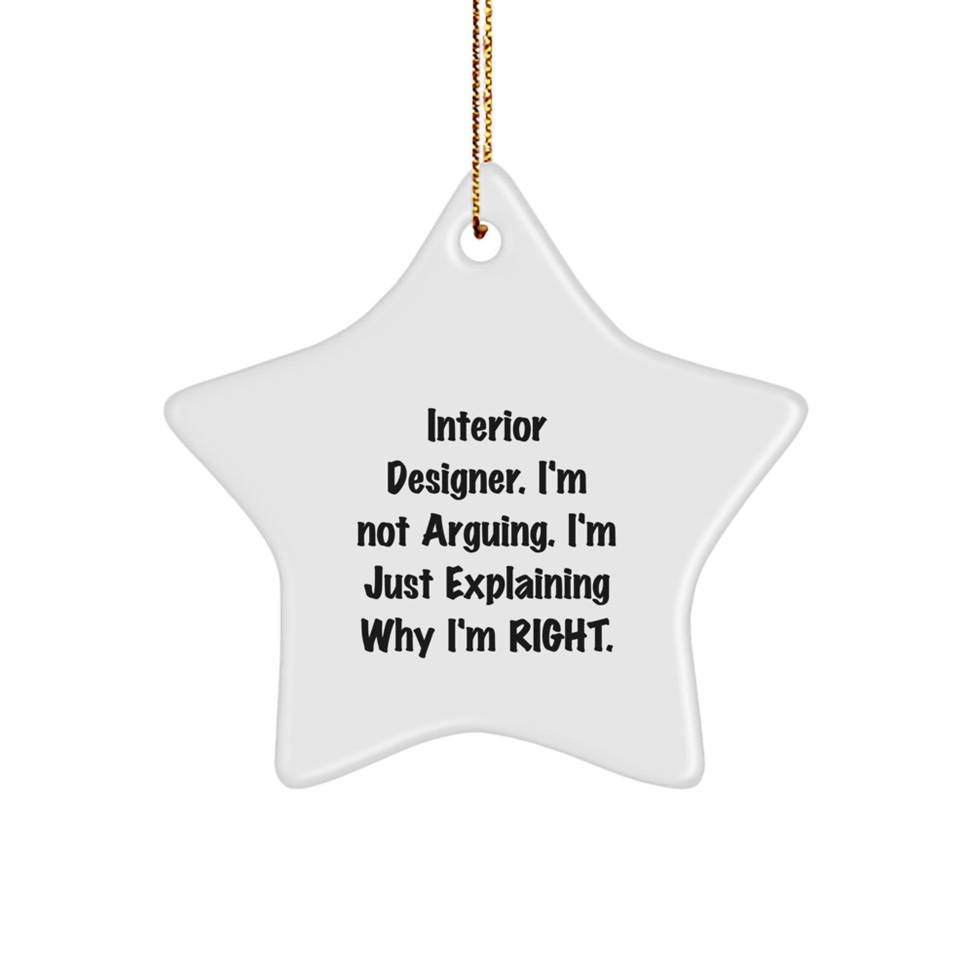 Gifts from Interior Designers for Men, Funny Star Ornament, Christmas Unique Decorations - Image 1