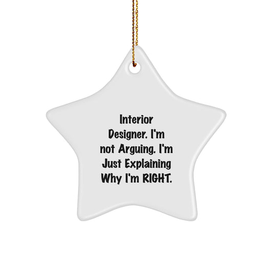 Gifts from Interior Designers for Men, Funny Star Ornament, Christmas Unique Decorations - Image 1