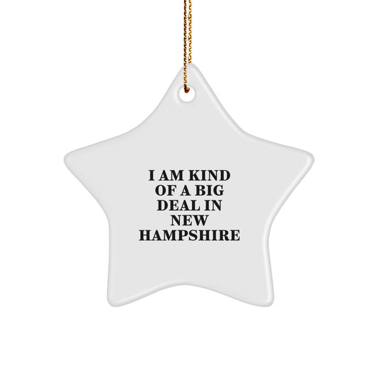 Funny New Hampshire Star Ornaments, Gifts from Friends for Christmas Unique Decorations, I'm Kind Of A Prime Selection In New Hampshire - Image 1