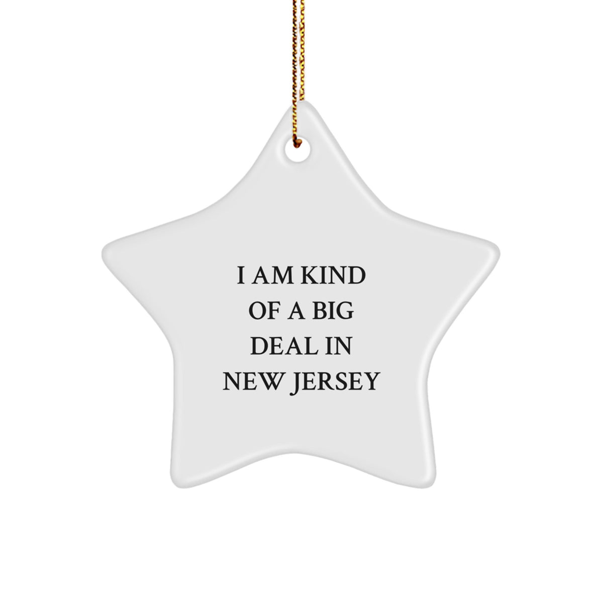 Christmas Gift for Her New Jersey Star Ornament Present - Image 1