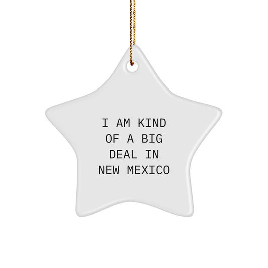 New Mexico Star Ornament Gifts from Friends for Family Members 'I Am Kind Of A Prime Selection In New Mexico' Christmas Unique Gifts - Image 1