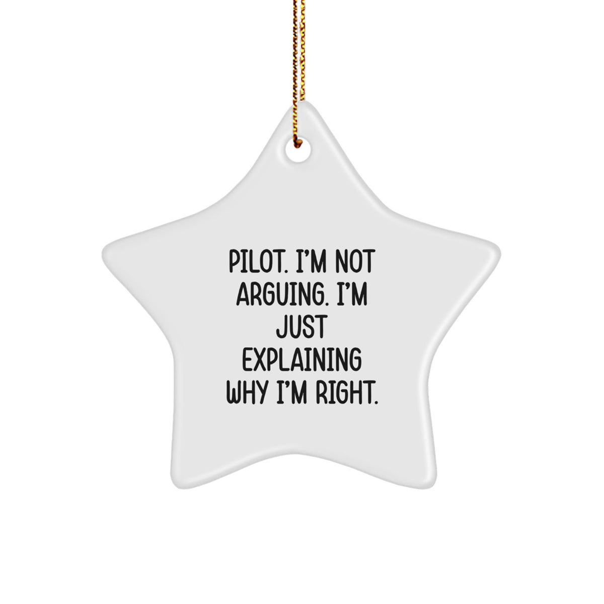 Pilot Christmas Ornament Gift Favorite Star Keepsake for Kids - I'm - Image 1