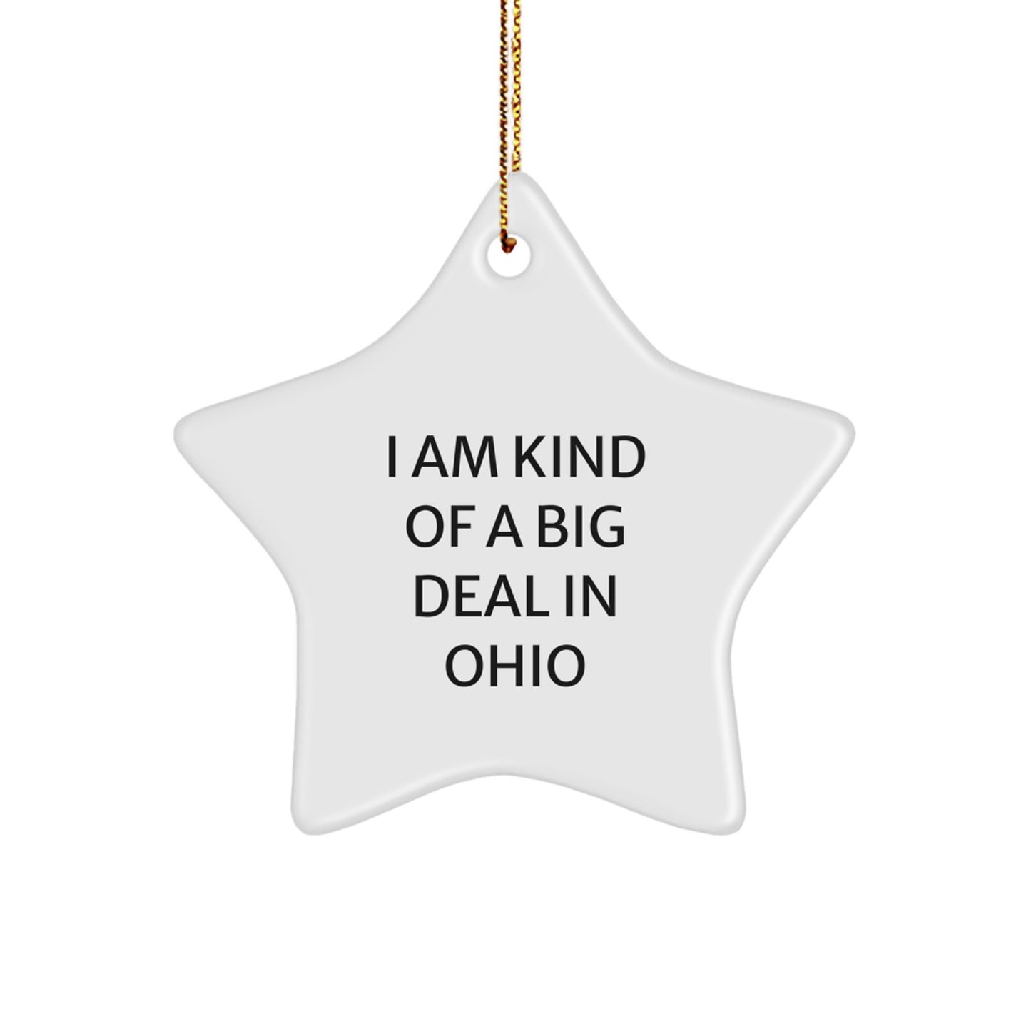 Funny Ohio Gifts from Friends and Family Star Ornament, 'I Am Kind Of A Prime Selection In Ohio' Christmas Decorations - Image 1